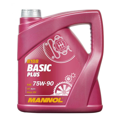 Mannol Basic Plus 75W90 GL 4+ FULLY SYNTHETIC GEAR OIL 4 Litre API GL 4+