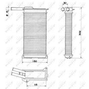NRF Heater Matrix Core Heat Exchanger 58608
