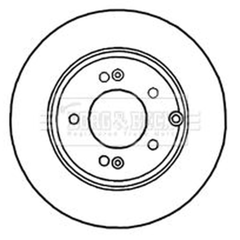 Borg & Beck 2 x Vented Front Brake Discs BBD5906S