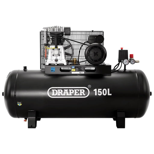 Draper 150L Stationary Air Compressor 230V 2.2kW/3HP
