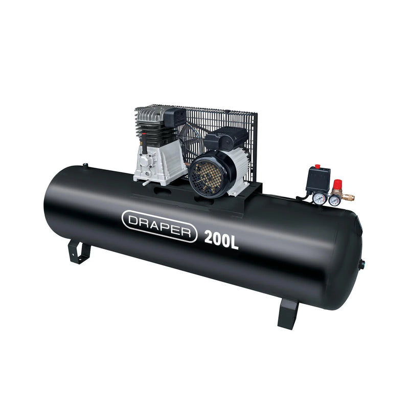 Draper Air Compressor DA200/369S 200L 2.2kW/3HP