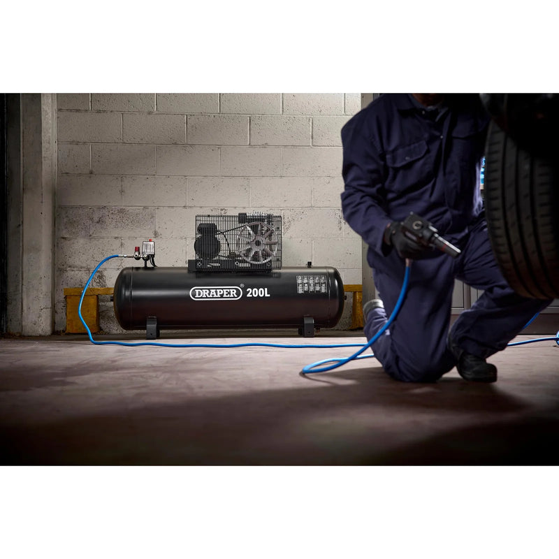 Draper Air Compressor DA200/369S 200L 2.2kW/3HP