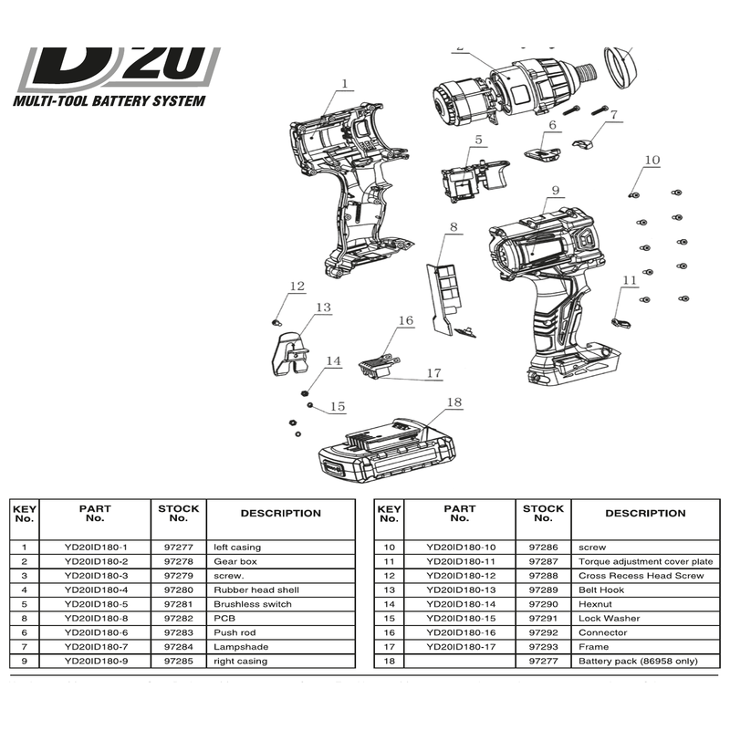 Draper Brushless Switch Power Tool Accessory