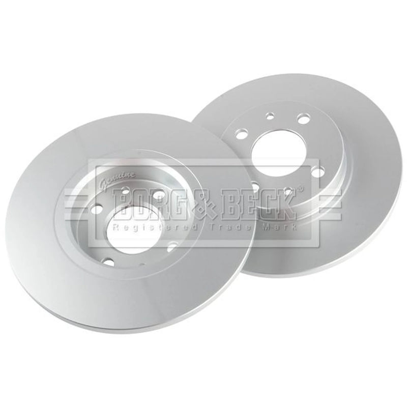 Borg & Beck 2 x Solid Front Brake Discs BBD5242