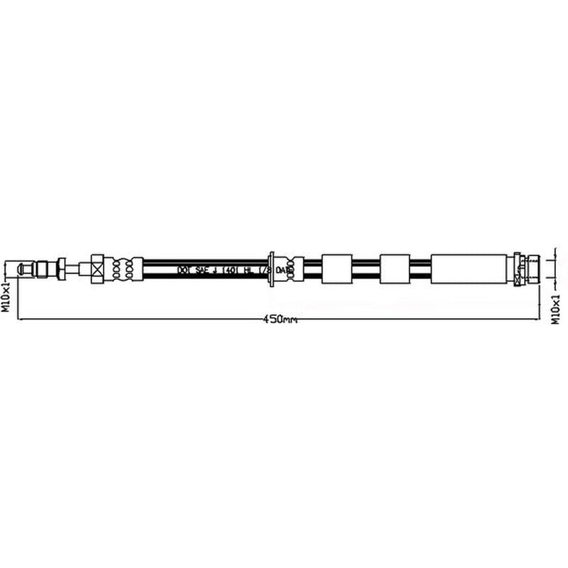 Abtex Brake Hydraulic Hose Line Rear Right ABH1299R