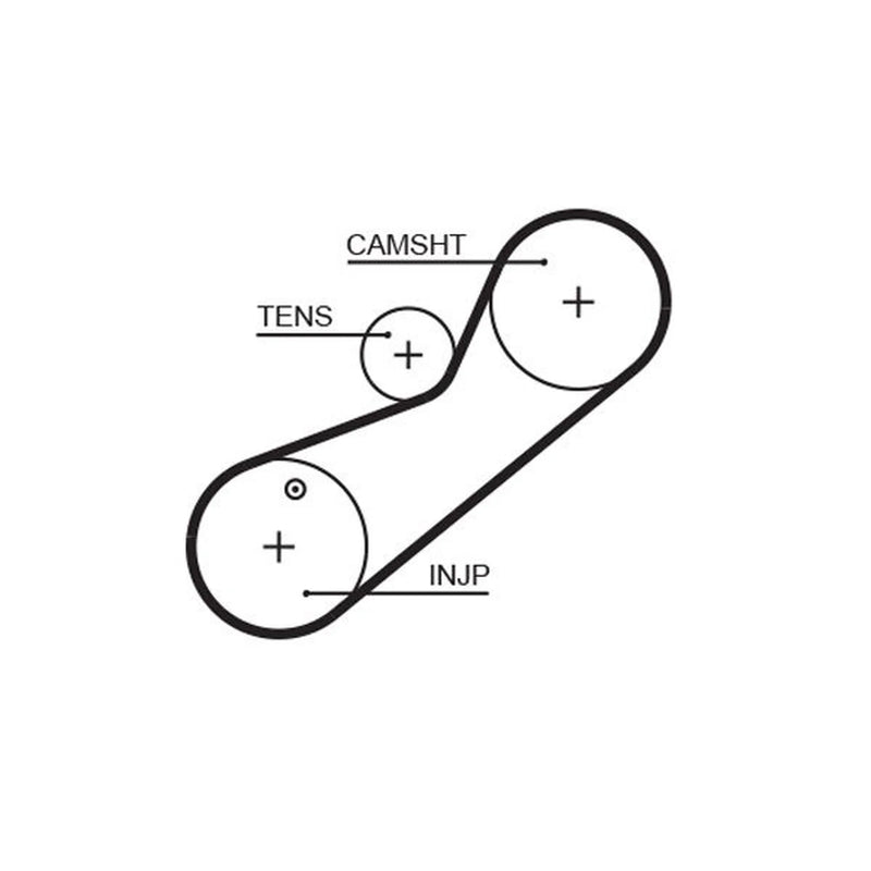 Gates Timing Belt Kit with Rollers K015465XS