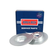 Borg & Beck 2 x Solid Rear Brake Discs BBD4206