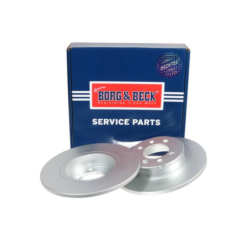 Borg & Beck 2 x Solid Rear Brake Discs BBD4206