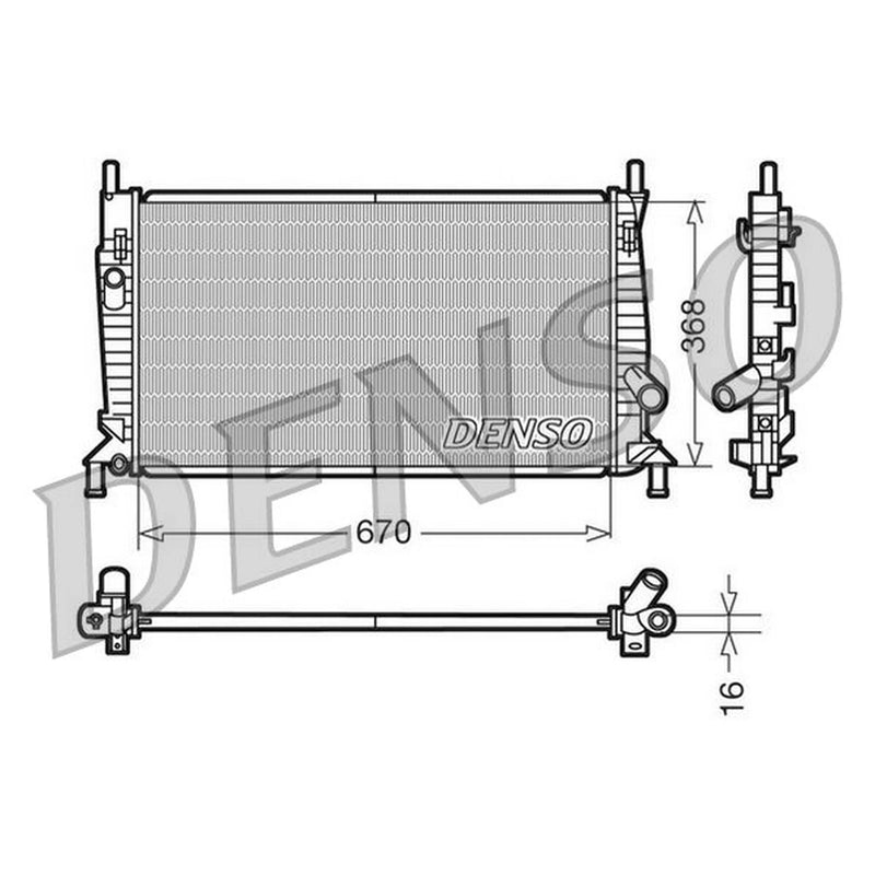 Denso Engine Radiator DRM10075
