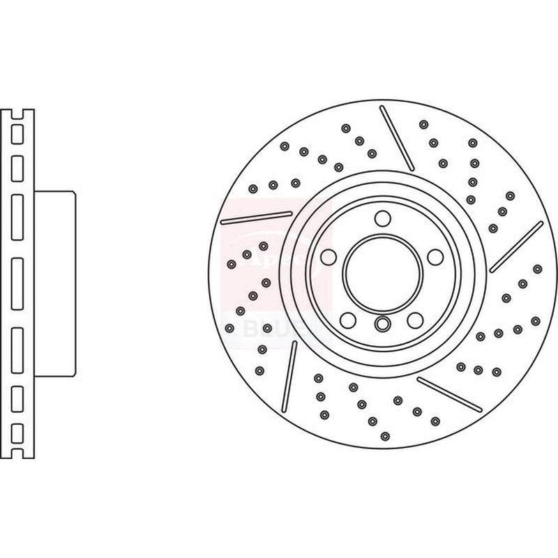Apec 2 x Vented Front Brake Discs SDK7000