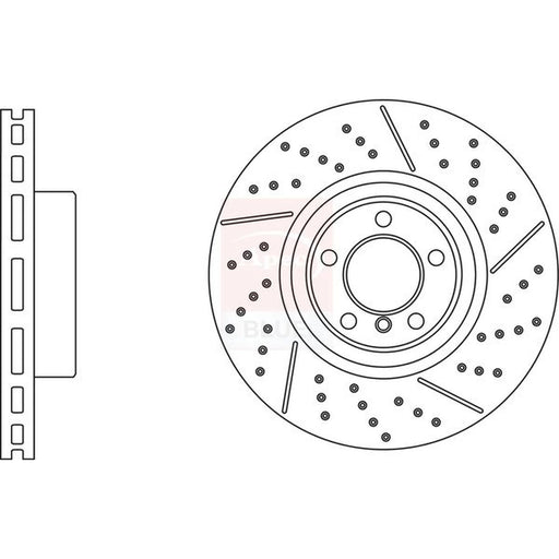 Apec 2 x Vented Front Brake Discs SDK7000