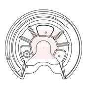 Apec Brake Disc Splash Guard Rear Left ASG1051