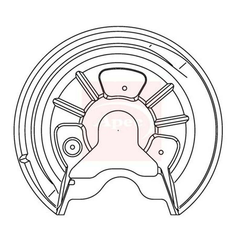 Apec Brake Disc Splash Guard Rear Left ASG1051
