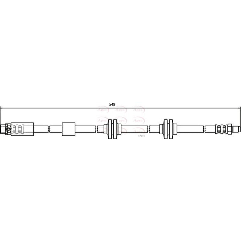 Apec Brake Hydraulic Hose Line Front HOS3567