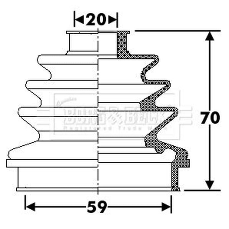 Borg & Beck Drive Shaft Bellow Kit Rear Left BCB6281
