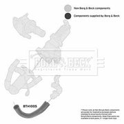 Borg & Beck Intercooler Turbo Charge Air Hose BTH1005