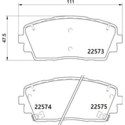Brembo 4 x Front Brake Pad Set P30115