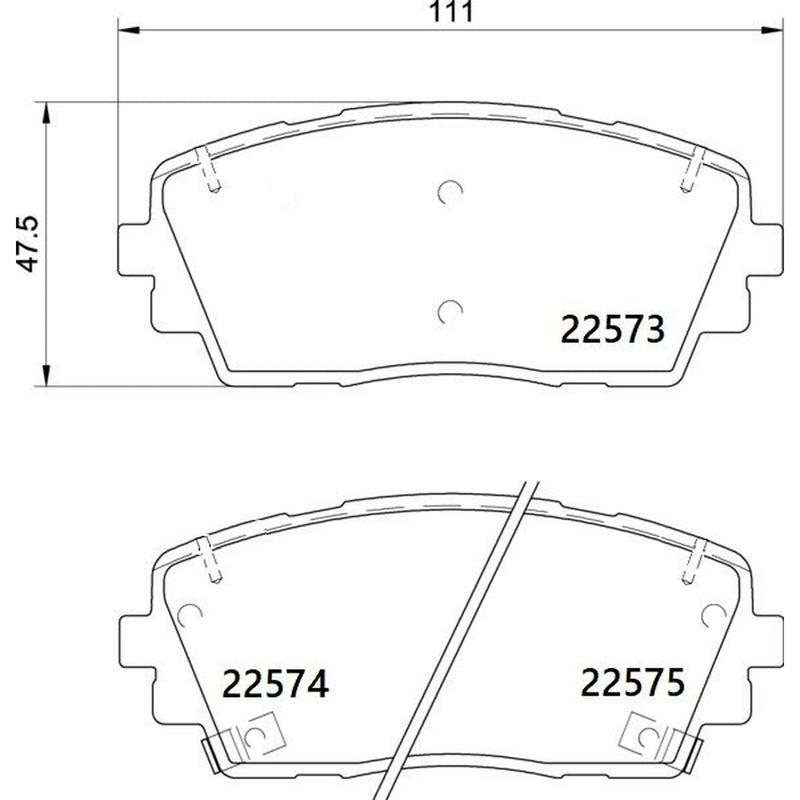 Brembo 4 x Front Brake Pad Set P30115