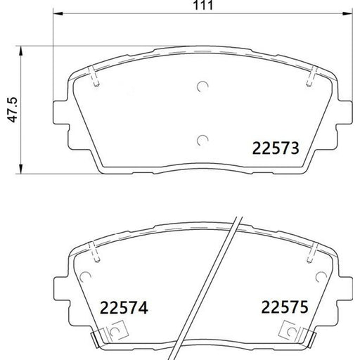 Brembo 4 x Front Brake Pad Set P30115