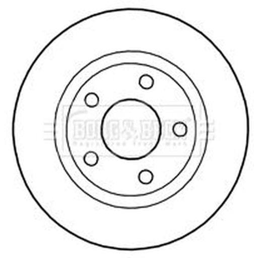 Borg & Beck 2 x Vented Rear Brake Discs BBD4684