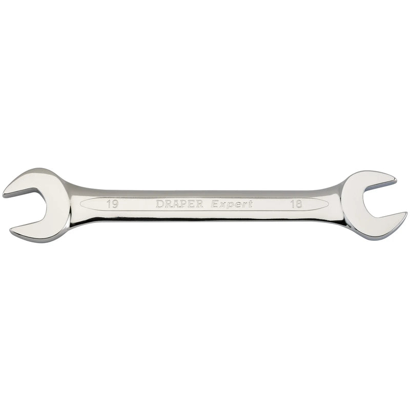 Draper Expert Open End Spanner 18 x 19mm Chrome Vanadium Steel