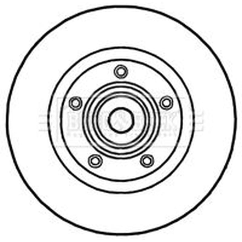 Borg & Beck 2 x Solid Rear Brake Discs BBD5813S