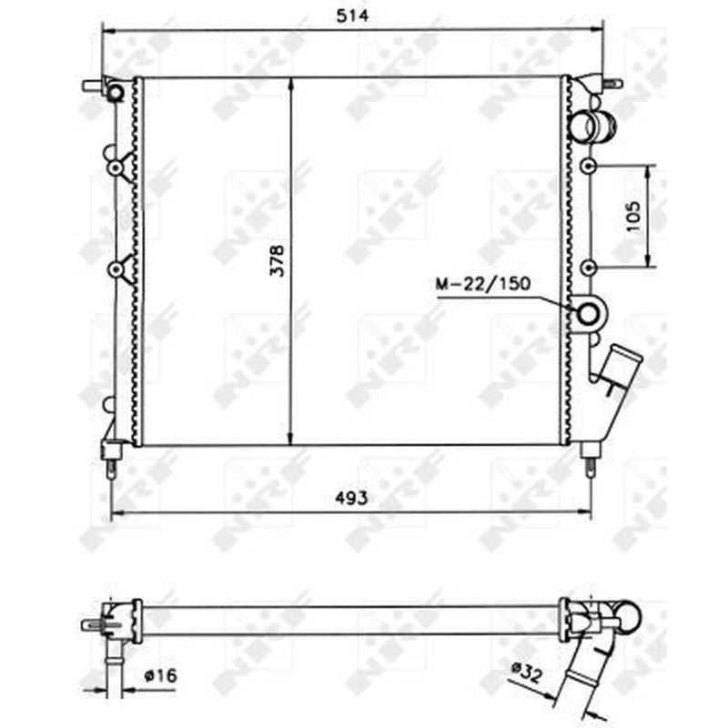 NRF Engine Radiator 58105