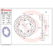 Brembo 2 x Rigid Rear Brake Disc Brake Discs 68B40777