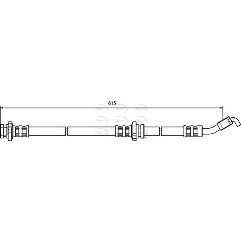 Apec Brake Hydraulic Hose Line Front Left HOS3517