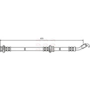Apec Brake Hydraulic Hose Line Front Left HOS3517