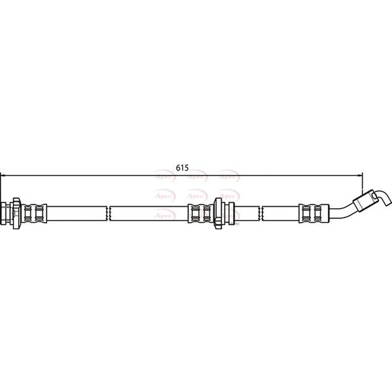 Apec Brake Hydraulic Hose Line Front Left HOS3517