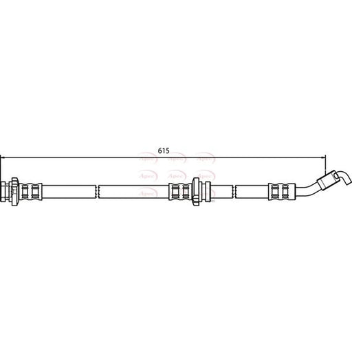 Apec Brake Hydraulic Hose Line Front Left HOS3517