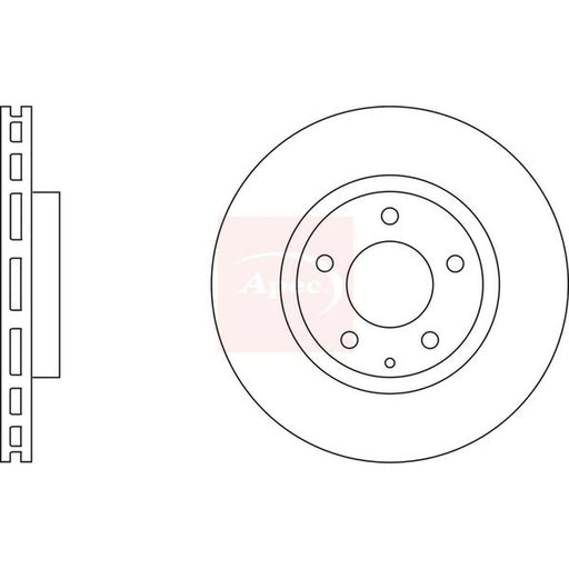 Apec 2 x Vented Front Brake Discs DSK2416