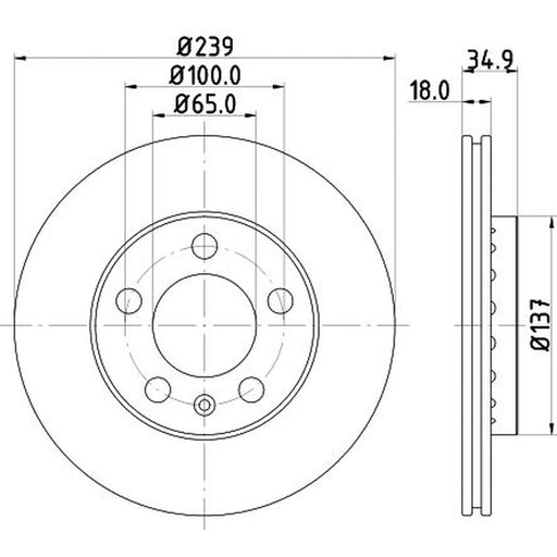 DON 2 x Front Brake Discs PCD11552