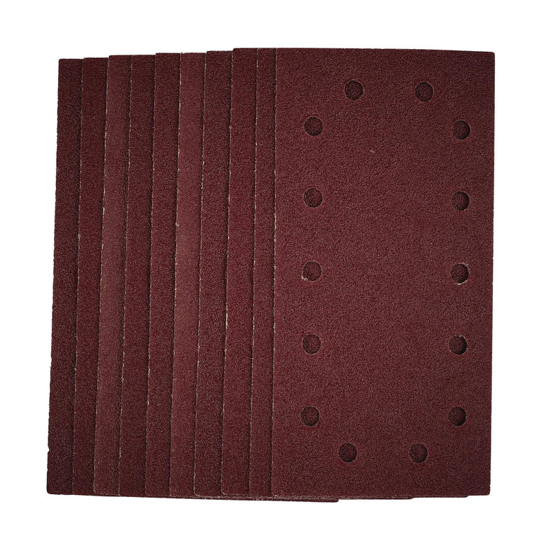 Draper Sanding Sheets 1/2 Hook and Loop 115x230mm 40 Grit Pack of 10