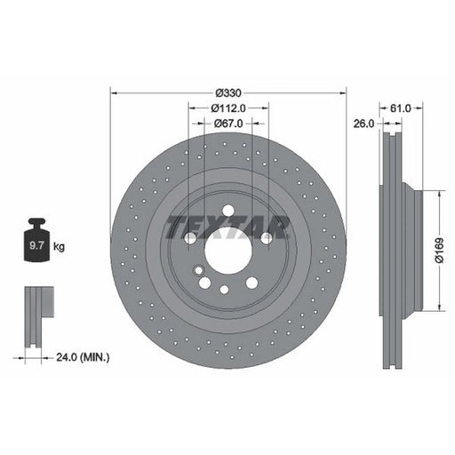 Textar Rear Brake Discs 92124300