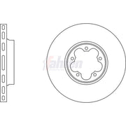 Fahren 2 x Vented Front Brake Discs FBD6820