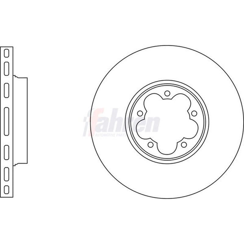 Fahren 2 x Vented Front Brake Discs FBD6820