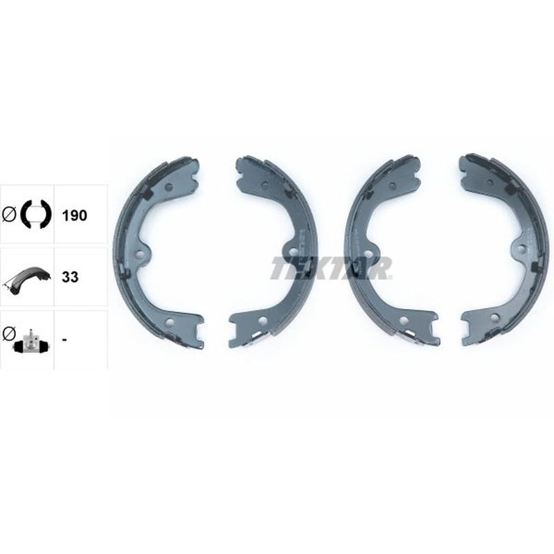 Textar Parking Brake Shoe Set 91073200