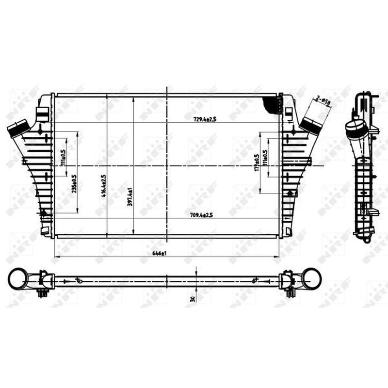 NRF Intercooler (Charge Air Cooler) 30475