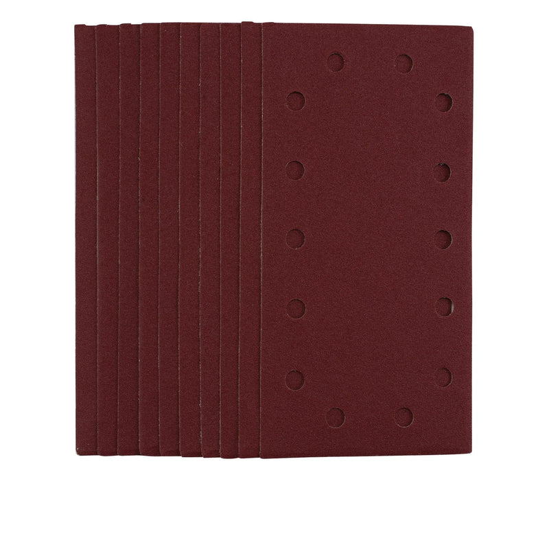 Draper Sanding Sheets 1/2 Hook and Loop 115x230mm 120 Grit (Pack of 10)