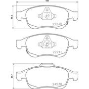 Brembo 4 x Front Brake Pad Set P23165