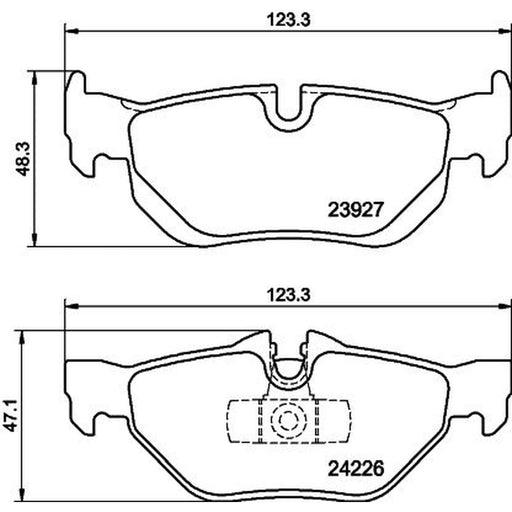 DON Rear Brake Pad Set PCP1006