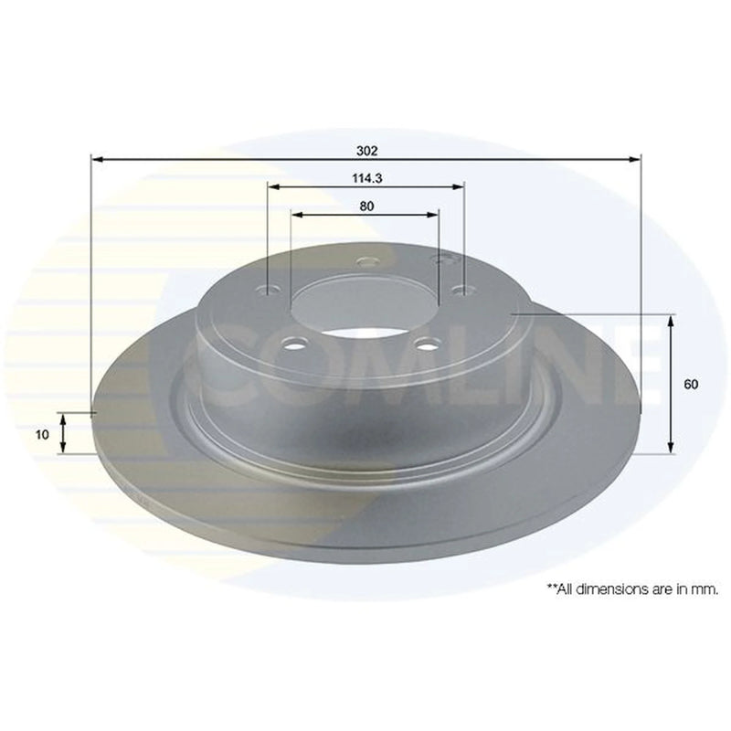 Comline 2 x Solid Rear Brake Discs ADC2722