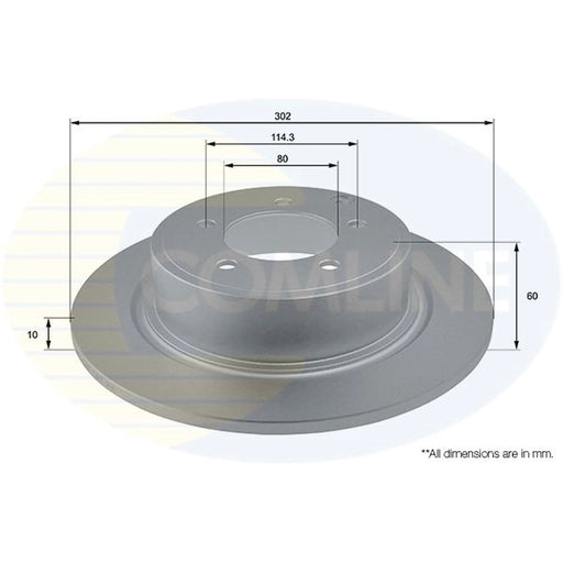 Comline 2 x Solid Rear Brake Discs ADC2722