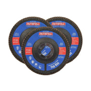 Faithfull Aluminium Oxide Flap Disc 115 x 22mm 40 Grit (3 Pack) - FAIFD11540A3