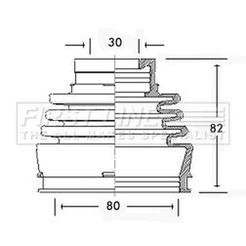 First Line Drive Shaft Bellow Kit Front Left FCB2577