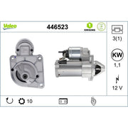 Valeo Starter Motor 12V 1.1kW 10 Teeth 446523