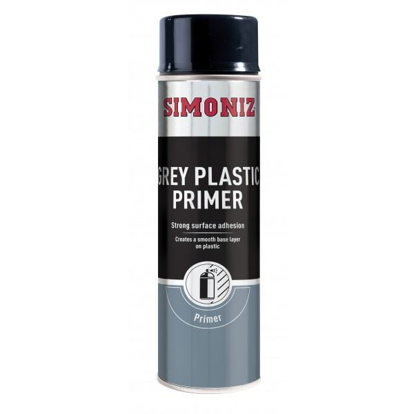 Simoniz Primer Spray 500ml Grey Plastic Smooth Anti Rust