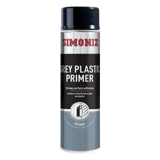 Simoniz Grey Plastic Smooth Primer Car Paint Spray Anti Rust Aerosol 500ml Simoniz  - Town Parts